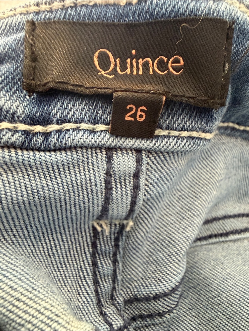 Quince Bella Stretch Wide Leg Blue Jeans. Seaside Blue. Women’s 26x32” inseam - Picture 4 of 8